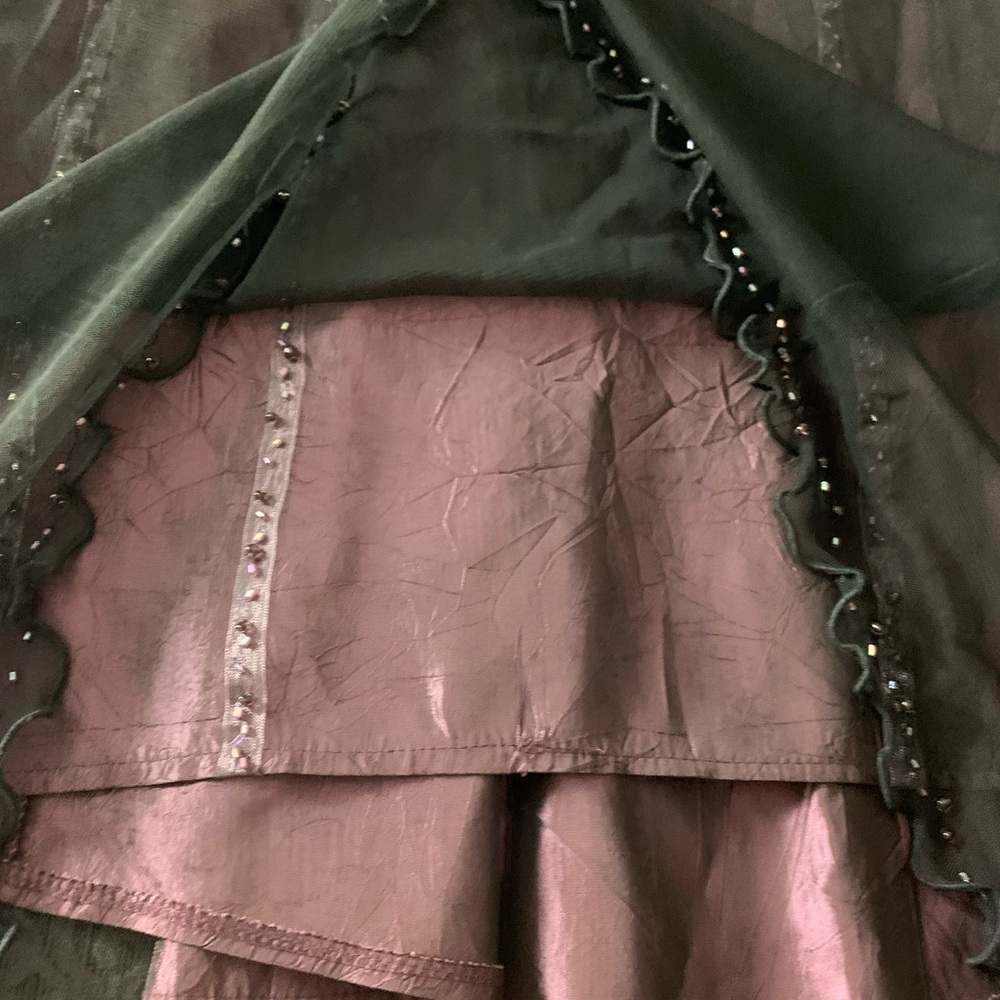 Vintage Rabbit Rabbit Rabbit Cocktail Taffeta Embellished Maxi Dress Purple 8 - Picture 9 of 16